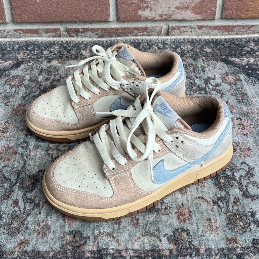 Nike Dunk Low Sanddrift Armory Blue Shoes / Men 5 Women 6.5 / Suede HF0106-100